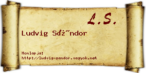 Ludvig Sándor névjegykártya