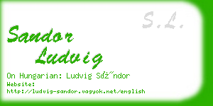 sandor ludvig business card